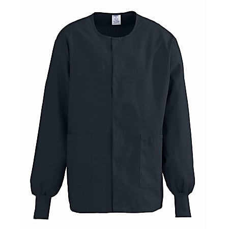Medline ComfortEase™ Unisex Warm-Up Scrub Jacket, 4X, Black