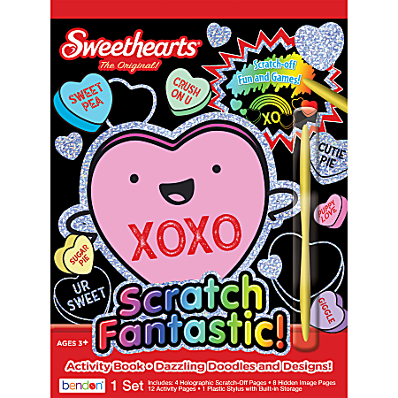 Bendon Scratch Fantastic Activity Pad, Sweethearts