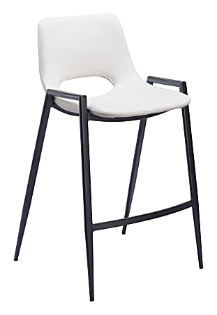 Zuo Desi Counter-Height Stools, White, Set Of 2 Stools