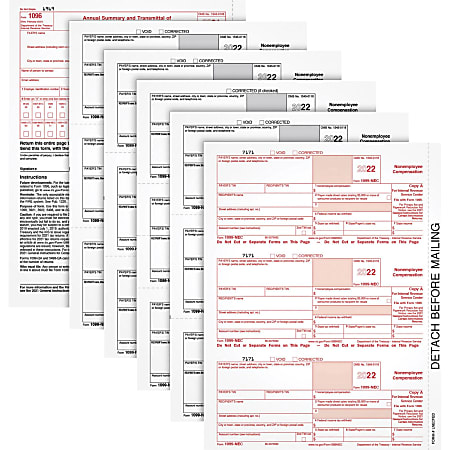 TOPS 5-part 1099-NEC Tax Forms - 5 Part