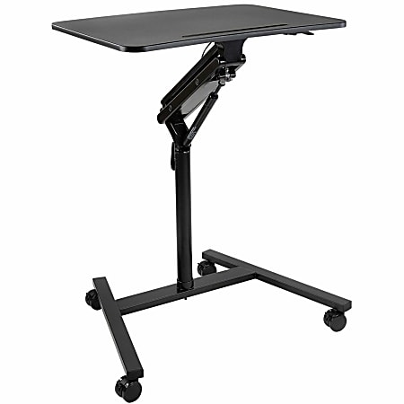 Height adjustable rolling desk sale