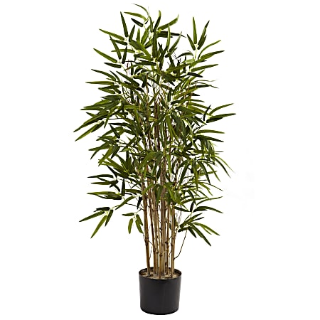 Nearly Natural Twiggy Bamboo 42”H Plastic Tree With Pot, 42”H x 26”W x 26”D, Green