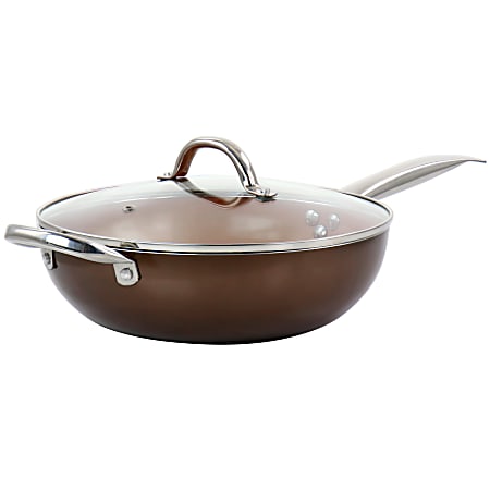 Gibson Home Copper Pan Cooking Excellence Aluminum Non Stick Saute