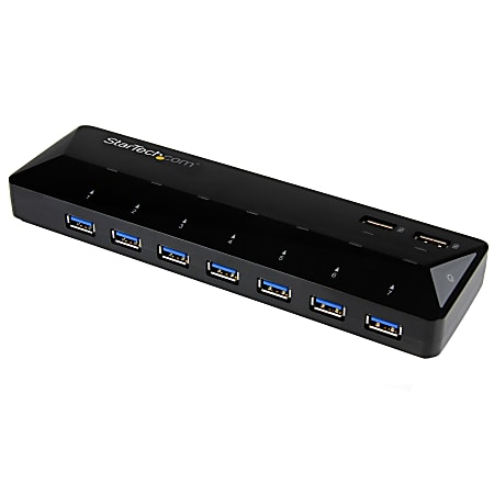 StarTech.com 7-Port USB 3.0 Hub plus Dedicated Charging Ports - 2x 2.4A Ports - Desktop USB Hub and Fas - ST93007U2C