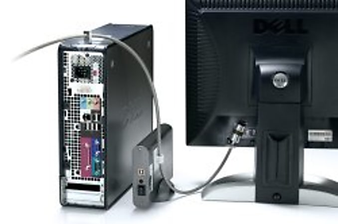 Kensington Desktop/Peripherals Locking Kit - Silver - Carbon Steel - 8 ft - For Desktop Computer