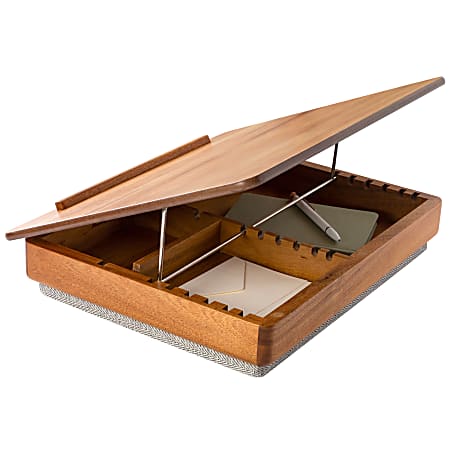 Rossie Home® Easel Lap Desk, 3-1/8”H x 17-3/4”W x 3-1/8”D, Natural Acacia