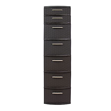 MQ Eclypse 7-Drawer Plastic Storage Unit - Espresso