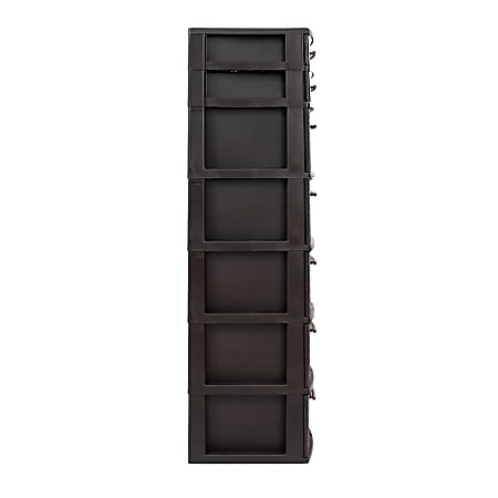 Inval 7-Drawer Tall Storage Cabinet, 47-1/4 x 12-1/2, Espresso