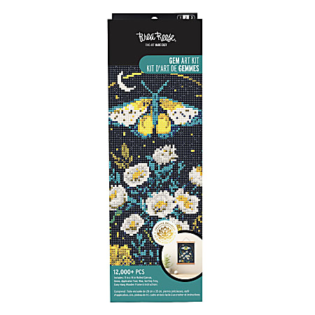 Vivid by Brea Reese® Rolled Canvas Gem Art Kit, Midnight Botanicals, 11" x 14"