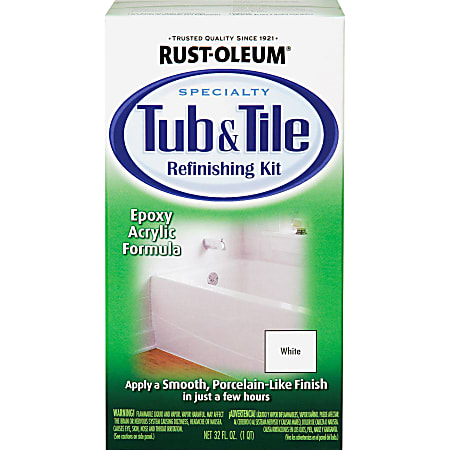 Rust-Oleum Specialty Tub & Tile Refinishing Kit, 32 Oz, White