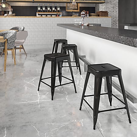 Black backless stools 2025