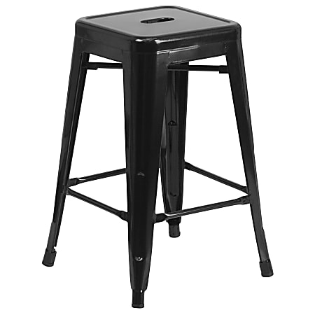 Flash Furniture Backless Counter Stool, Wide Seat Backless Bar Stools