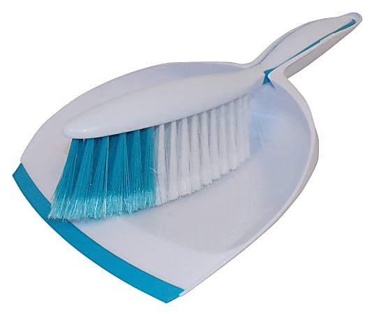 Continental Dustpan And Broom Set, 9", Blue/White, Pack Of 12