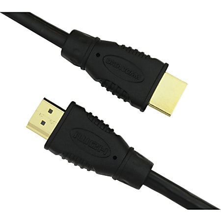 DataComm TrueStream Pro HDMI Audio/Video Cable - 15 ft  - First End: 1 x HDMI Male Digital Audio/Video - Second End: 1 x HDMI Male Digital Audio/Video - 10.2 Gbit/s - Supports up to 3840 x 2160 - Gold Plated Connector - Gold Plated Contact - CL3 - Black