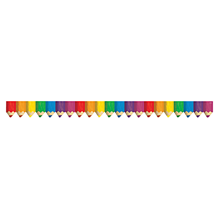 Creative Teaching Press Jumbo Color Pencils Border - (Border) Shape - Jumbo Color Pencils - 2.75" Width x 420" Length - Multicolor - 1 Each