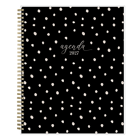 2027 Blue Sky Darcy Black Clear Weekly/Monthly Planning Calendar, 8.5x11, Safety Wirebound Safety, 158999