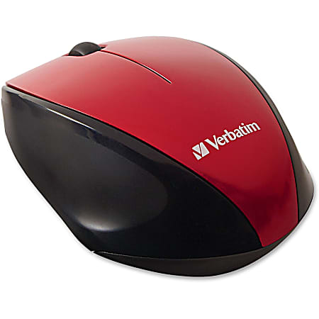 Verbatim® Wireless USB 2.0 Notebook Multi-Trac Blue LED Mouse, Red
