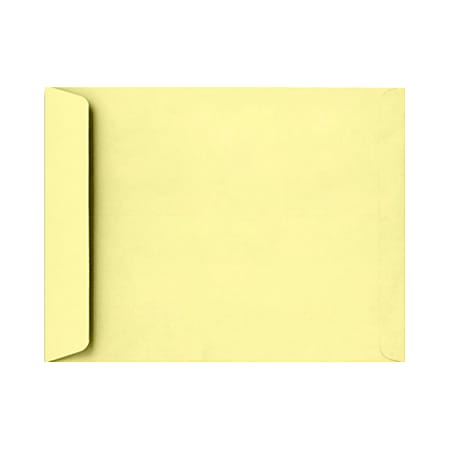 LUX Open-End Envelopes, 6" x 9", Peel & Press Closure, Lemonade Yellow, Pack Of 50