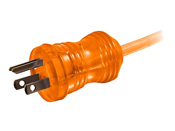 C2G 75ft 16 AWG Hospital Grade Power Extension Cord (NEMA 5-15P to NEMA 5-15R) - Orange - Power extension cable - NEMA 5-15 (M) to NEMA 5-15 (F) - AC 110 V - 75 ft - orange