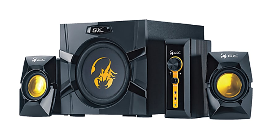 Genius GX Gaming SW G2.1 3000 70 Watts 4-Piece Gaming Speakers, Black