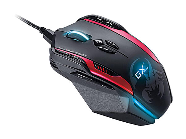 Genius GX Gaming Gila 12-Button 1-Wheel USB Wired 8200 dpi MMO/RTS Professional Gaming Laser Mouse, Black