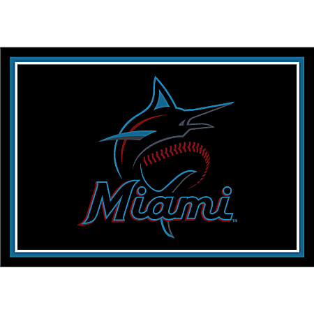 Imperial MLB Spirit Rug, 4' x 6', Miami Marlins