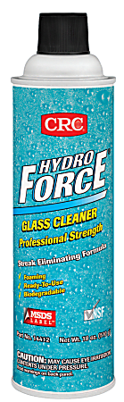 CRC HydroForce® Professional Strength Aerosol Glass Cleaner, 18 Oz Can, Case Of 12