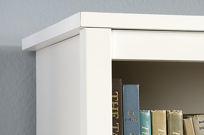 Sauder Cottage Road 72 H 5 Shelf Library With Doors Soft White Office Depot