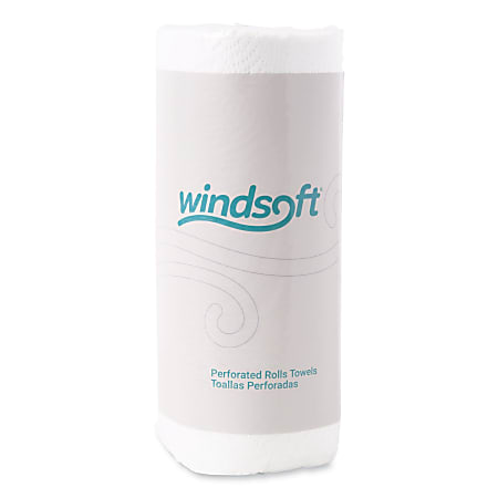 Windsoft®Kitchen Roll Towels, 2-Ply, 11 x 8.8, White, 100/Roll, 30 Rolls/Carton