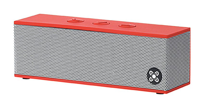 Moki ACCBBXR BassBox Bluetooth Portable Wireless Speaker with Microphone - Red
