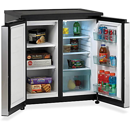 Avanti Side-by-side Refrigerator - 5.50 ft³ - Manual Defrost - 3.30 ft³ Net Refrigerator Capacity - 2.20 ft³ Net Freezer Capacity - 330 kWh per Year - Black - Platinum