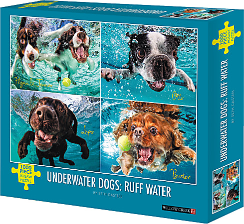 Willow Creek Press 1,000-Piece Puzzle, Underwater Dogs: Ruff