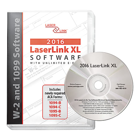 ComplyRight LaserLink XL 2016 Tax Software, Traditional Disc