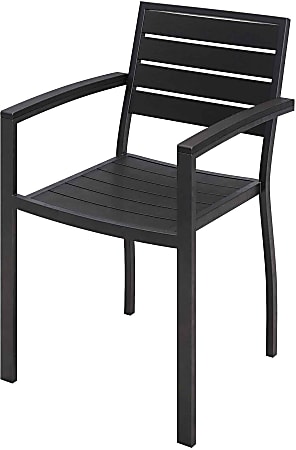 KFI Studios Eveleen Outdoor Arm Chair, Black