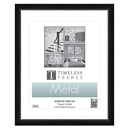 Timeless Frames® Metal Frame, 8" x 10" With Mat, Black