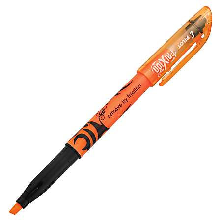 Pilot FriXion Light Erasable Highlighter - Fine Marker Point Type - Fluorescent Orange - 1 Dozen