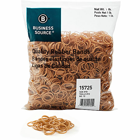 Business Source Quality Rubber Bands - Size: #10 - 1.3" Length x 0.1" Width - Sustainable - Rubber - Crepe - 3700 / Pack