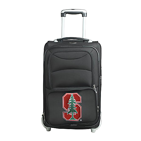 Denco Sports Luggage NCAA Expandable Rolling Carry-On, 20 1/2" x 12 1/2" x 8", Stanford Cardinal, Black