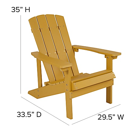 Flash Furniture 5 Piece Charlestown Adirondack Chair Set Yellow