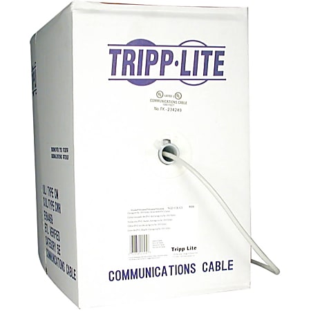 Tripp Lite 1000ft Cat5e Cat5 350MHz Bulk Solid-Core PVC Outdoor Cable Gray 1000' - Category 5e - 1000ft