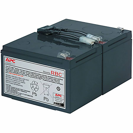 APC Replacement Battery Cartridge #6 - UPS battery - 1x battery - lead acid - black -  - RBC6