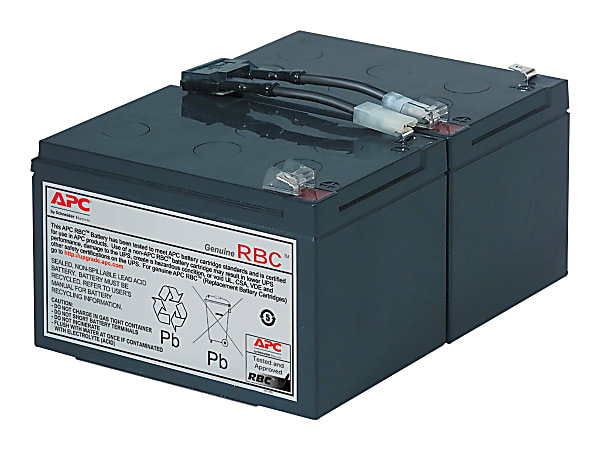APC Replacement Battery Cartridge #6 - UPS battery - 1 x battery - lead acid - black - for P/N: SMC1500IC, SMT1000I-AR, SMT1000IC, SUA1000ICH-45, SUA1000I-IN, SUA1000J3W, SUA1500J3W
