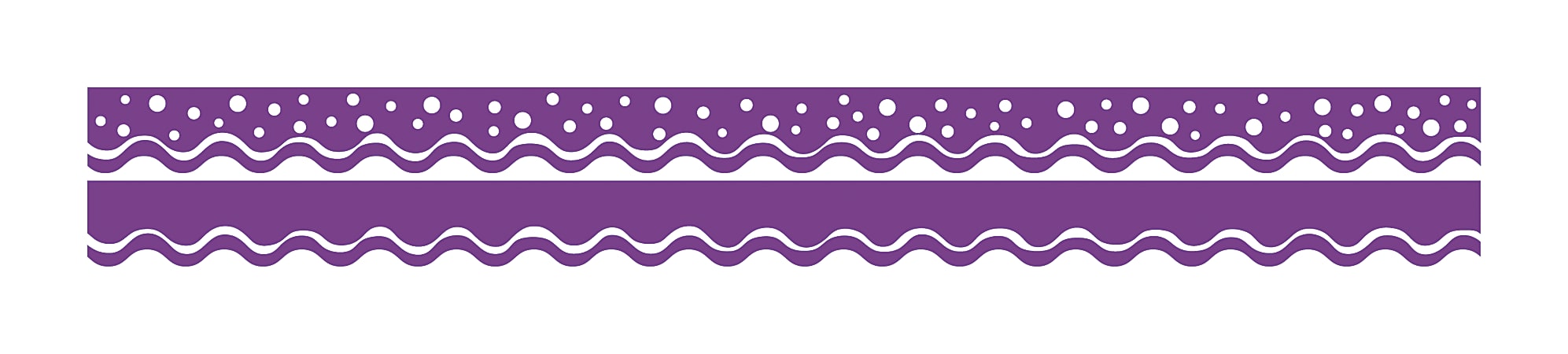 Barker Creek Scalloped-Edge Double-Sided Borders, 2 1/4" x 36", Grape, Pack Of 13