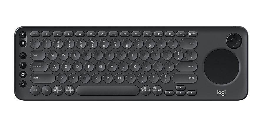 K600 Wireless TV Keyboard With Integrated Touchpad And D Full Size Gray 920 008822 - Office