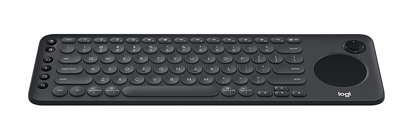 K600 Wireless TV Keyboard With Integrated Touchpad And D Full Size Gray 920 008822 - Office