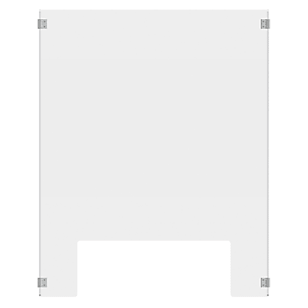 LUX DIVCU Reclaim Acrylic Freestanding Counter Sneeze Guard, 24" x 30", Clear