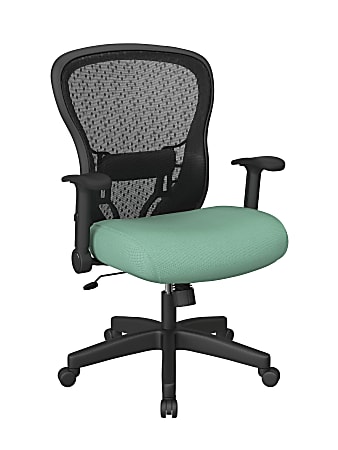 Office Star™ Space Seating 529 Series Deluxe Ergonomic Mesh Mid-Back Chair, Jade