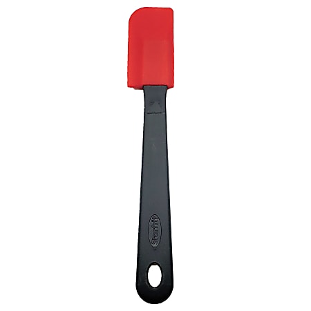 Starfrit® Small Silicone Spatula, 3” x 7/16” x 10-7/16”, Red/Gray