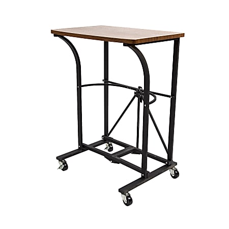 Origami Foldable Laptop Trolley, 22 1/10"H x 16 9/10"W x 30 3/10"D, Black