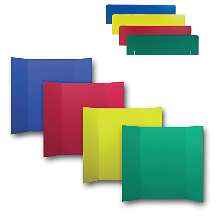 Flipside Corrugated Project Board & Header Sets, 36" x 48", Assorted Colors, Pack Of 24 Sets